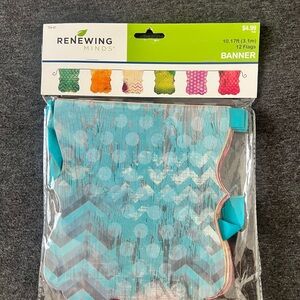 Hobby Lobby cardstock banner with ribbon